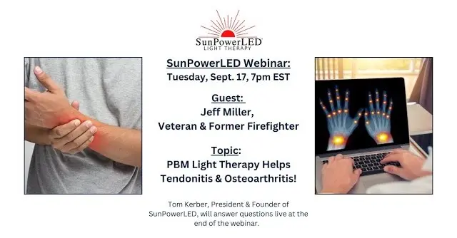 Tendonitis osteoarthritis neuropathy light therapy webinar