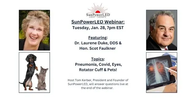 SunPowerLED pneumonia covid rotator cuff pets webinar