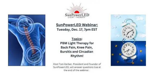 Knee back pain bursitis circadian rhythm webinar